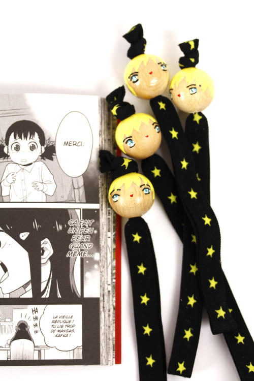 (image pour) Gros Marque Page Elastique Manga Etoile Jaune